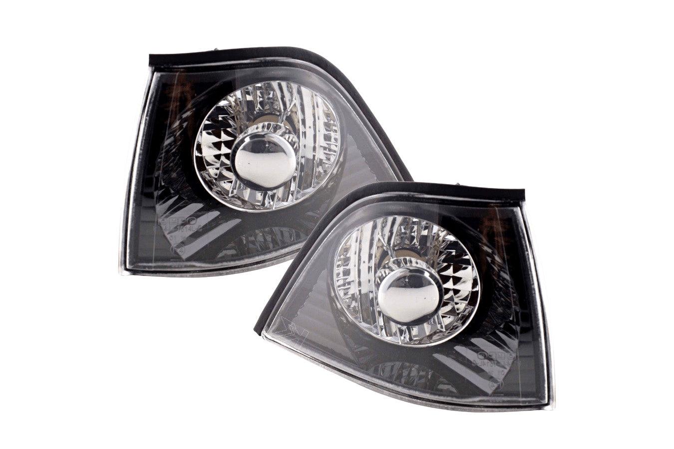 BMW 3-Series E36 Coupe/Convertible (Type E36) JDM Black Clear Corner Lights 1991-1998 - K2 Industries