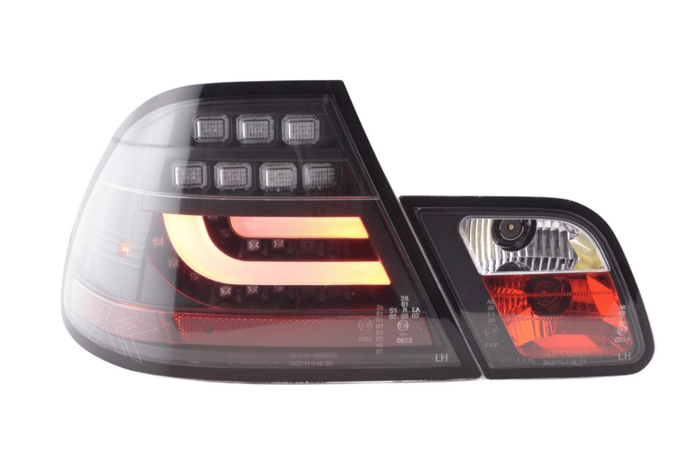 BMW 3-series E46 Coupe Black LED LightBar Taillights Set (1999-2002) - K2 Industries