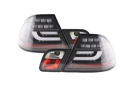BMW 3-series E46 Coupe Black LED LightBar Taillights Set (1999-2002) - K2 Industries