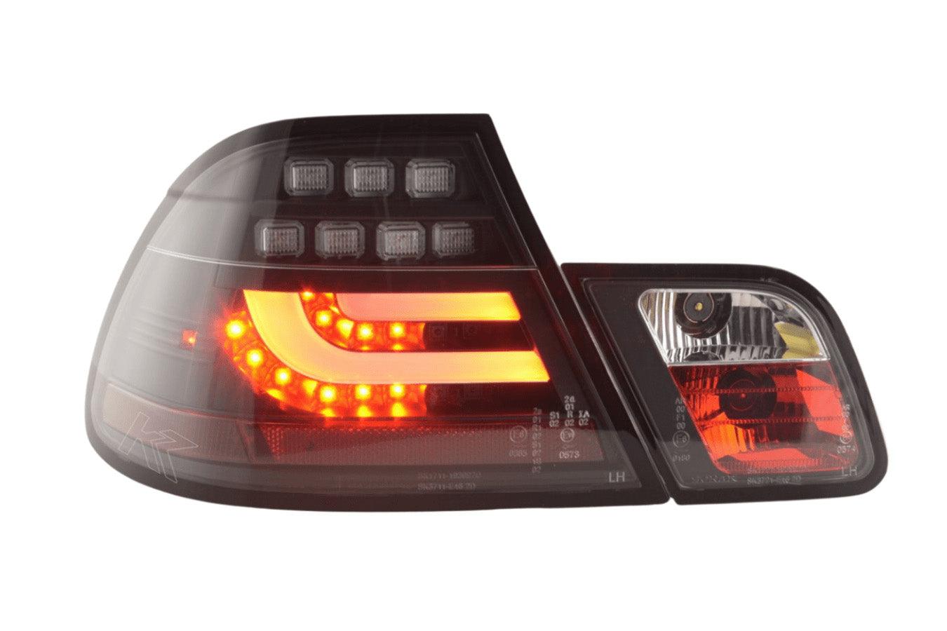 BMW 3-series E46 Coupe Black LED LightBar Taillights Set (2003-2007) - K2 Industries