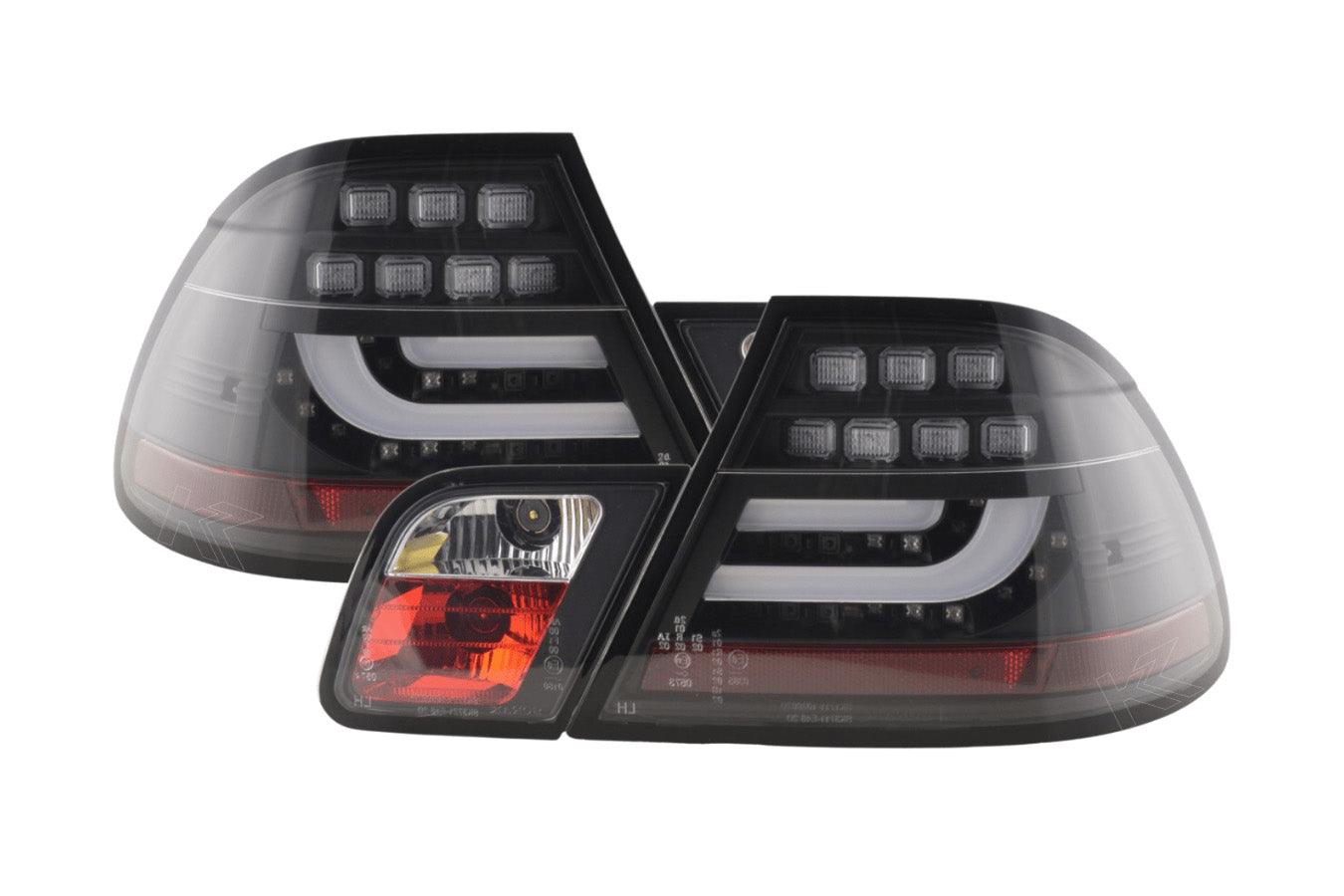 BMW 3-series E46 Coupe Black LED LightBar Taillights Set (2003-2007) - K2 Industries