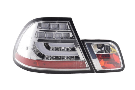 BMW 3-series E46 Coupe Chrome Clear LED LightBar Taillights Set (1999-2003) - K2 Industries