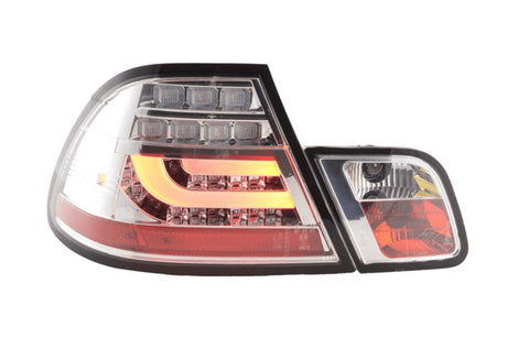 BMW 3-series E46 Coupe Chrome Clear LED LightBar Taillights Set (1999-2003) - K2 Industries