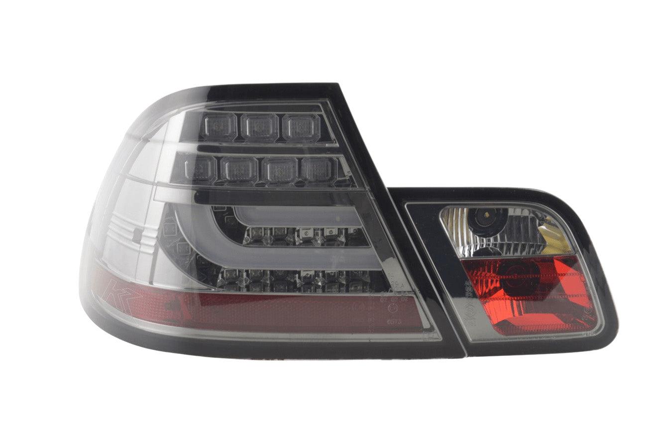 BMW 3-series E46 Coupe Chrome Smoked LED LightBar Taillights Set (1999-2002) - K2 Industries