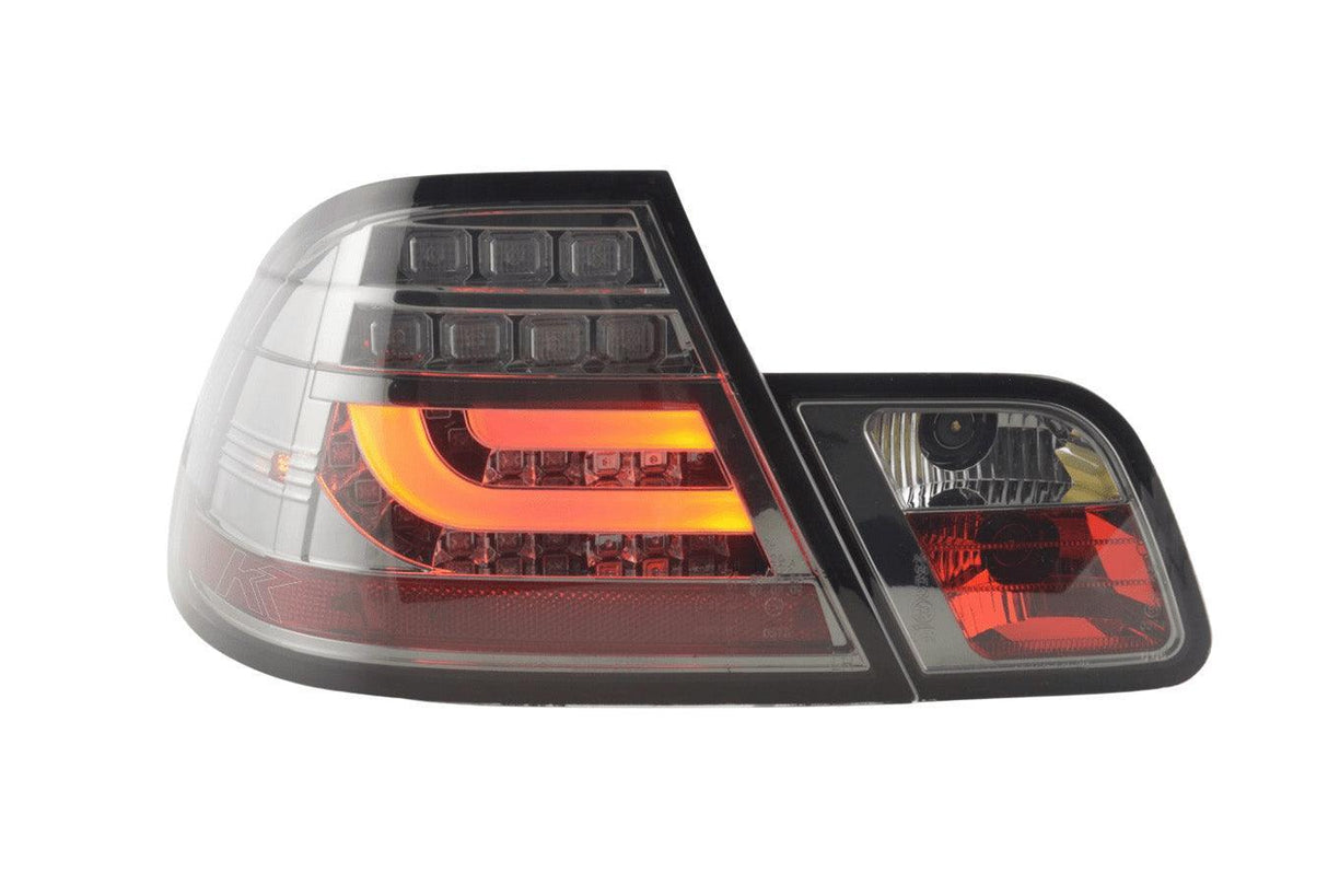 BMW 3-series E46 Coupe Chrome Smoked LED LightBar Taillights Set (1999-2002) - K2 Industries