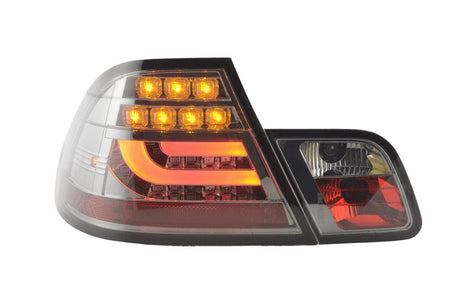 BMW 3-series E46 Coupe Chrome Smoked LED LightBar Taillights Set (1999-2002) - K2 Industries