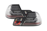BMW 3-series E46 Coupe Chrome Smoked LED LightBar Taillights Set (1999-2002) - K2 Industries