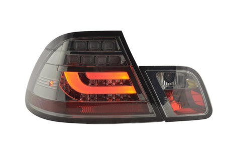 BMW 3-series E46 Coupe Chrome/Smoked LED LightBar Taillights Set- Facelift (2003-2007) - K2 Industries