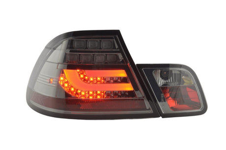 BMW 3-series E46 Coupe Chrome/Smoked LED LightBar Taillights Set- Facelift (2003-2007) - K2 Industries
