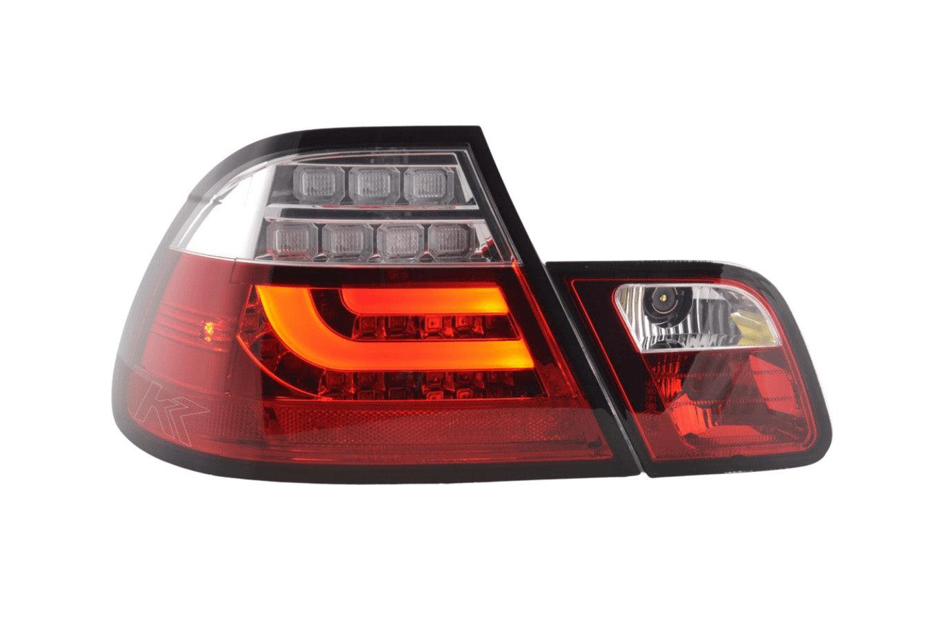 BMW 3-series E46 Coupe Red LED LightBar Taillights Set (2003-2007) - K2 Industries