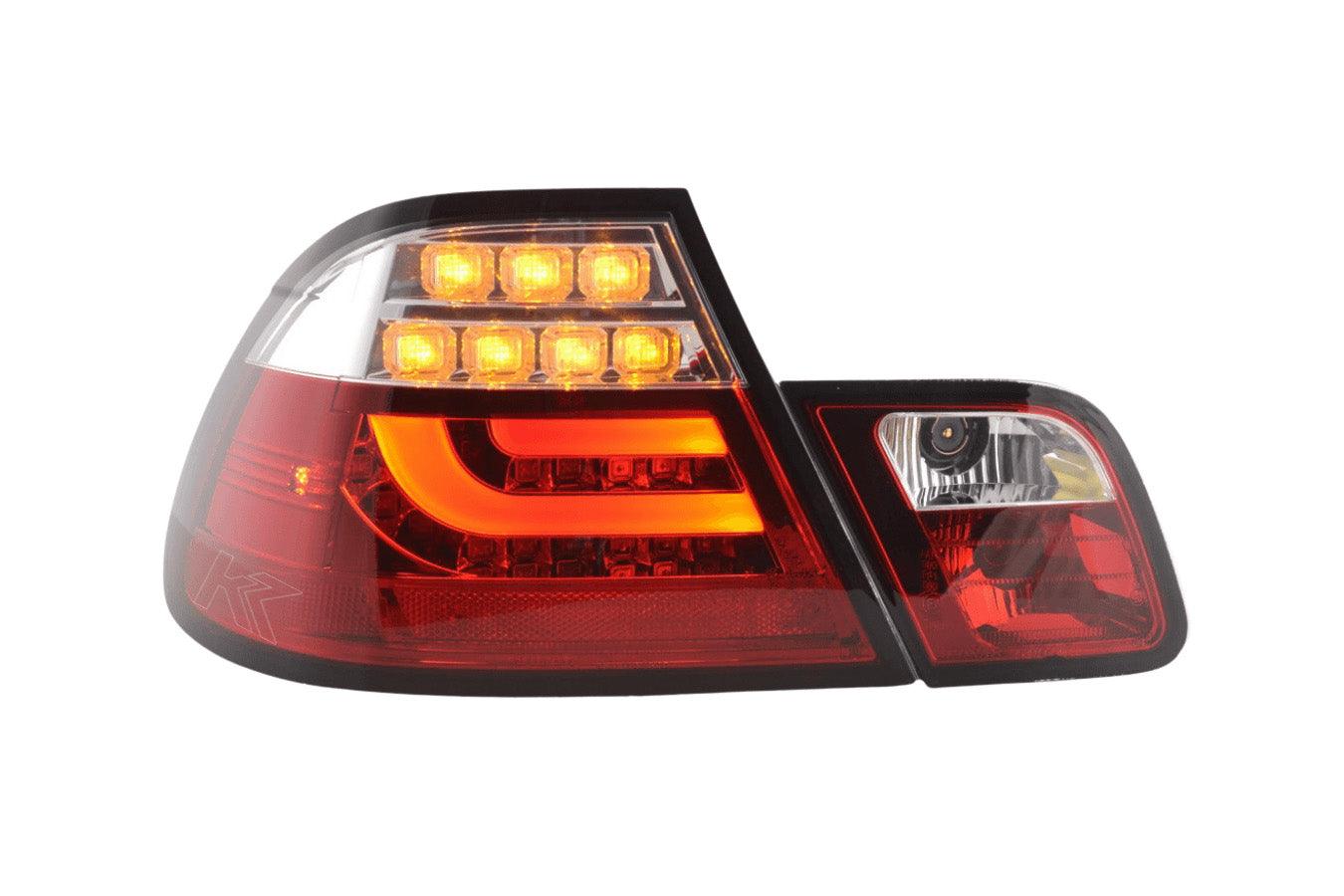 BMW 3-series E46 Coupe Red LED LightBar Taillights Set (2003-2007) - K2 Industries