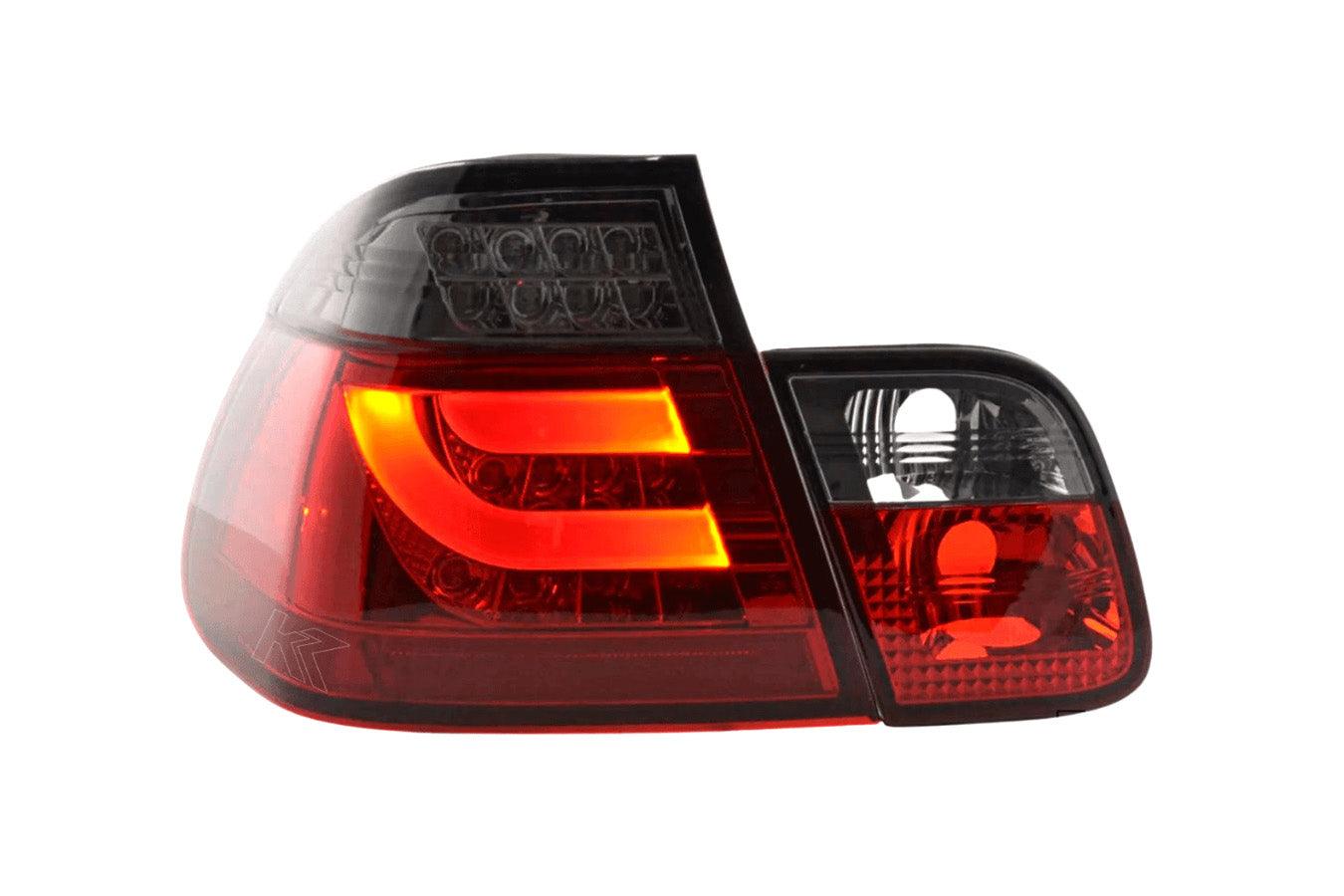 BMW 3-series E46 Sedan Red Smoke LED LightBar Taillights Set (2002-2005) - K2 Industries