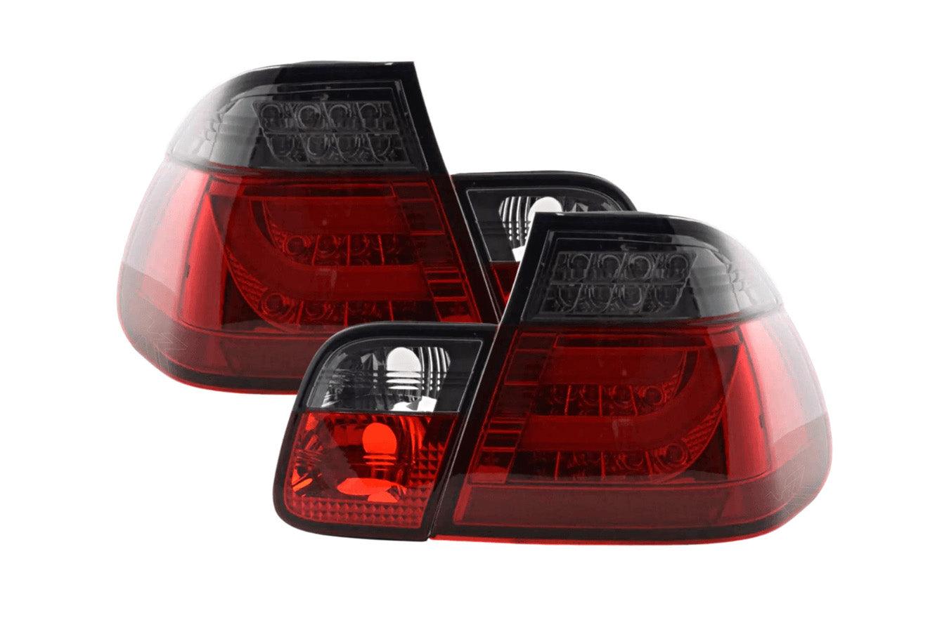 BMW 3-series E46 Sedan Red Smoke LED LightBar Taillights Set (2002-2005) - K2 Industries