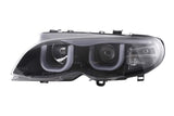 BMW 3-series E46 Sedan/Touring Black "U Eye"  Headlights (2002-2005) - K2 Industries