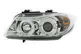 BMW 3-series E90 E91 Chrome Angel Eyes LED Headlight Set (2005-2012) - K2 Industries