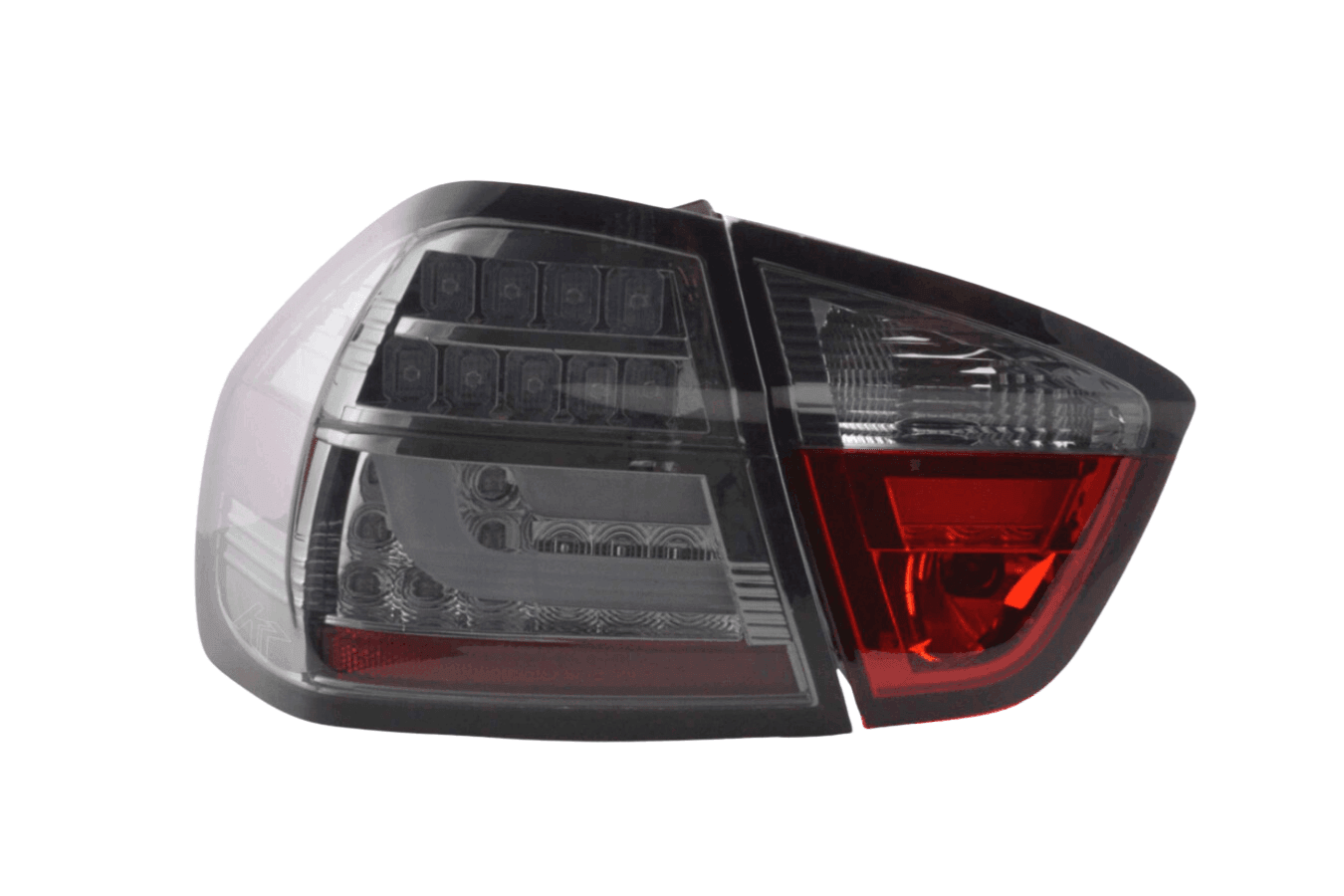 BMW 3-Series E90 Sedan Chrome/Smoked LED Bar Taillights(2005-2008) - K2 Industries