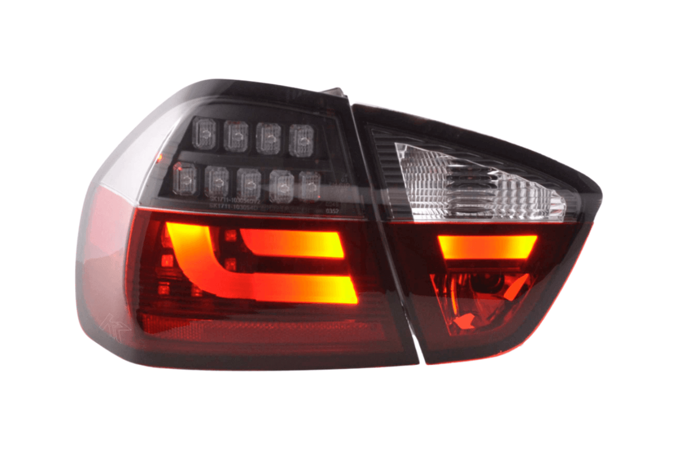 BMW 3-Series E90 Sedan Red/Black LED Taillights (2005-2008) - K2 Industries