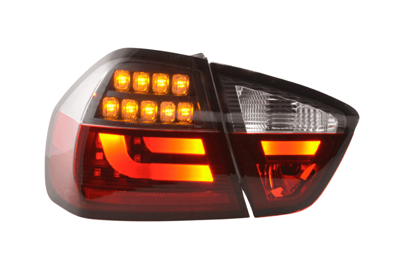 BMW 3-Series E90 Sedan Red/Black LED Taillights (2005-2008) - K2 Industries