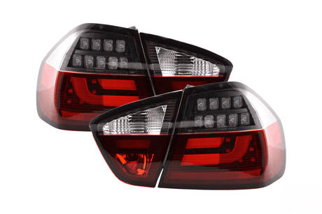 BMW 3-Series E90 Sedan Red/Black LED Taillights (2005-2008) - K2 Industries