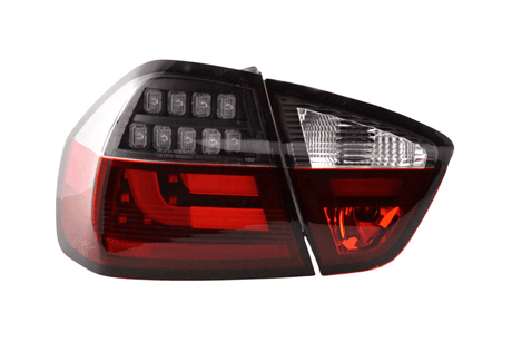 BMW 3-Series E90 Sedan Red/Black LED Taillights (2005-2008) - K2 Industries