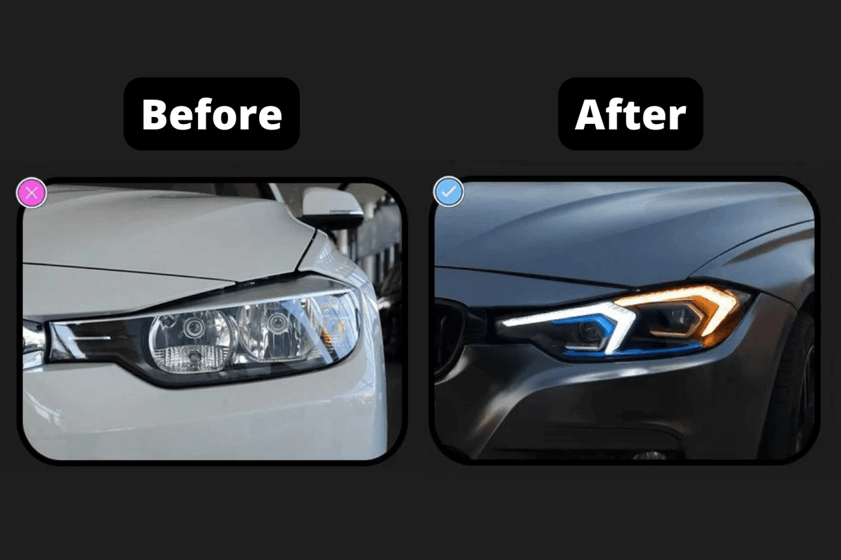 BMW 3-Series F30 F35 F80 "LAZER V2" LED Headlights (2011-2022) - K2 Industries