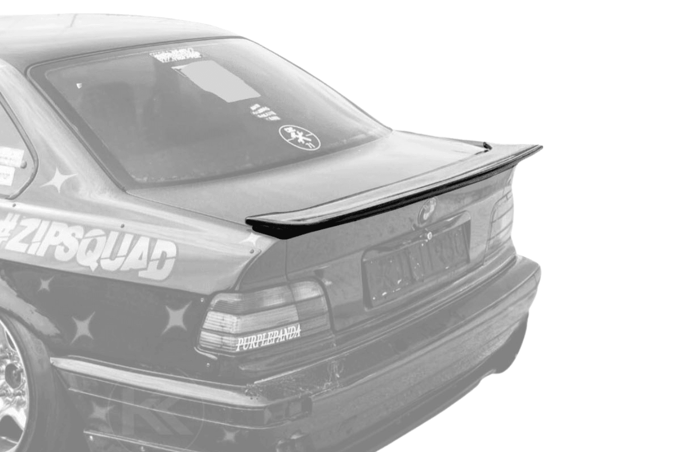 BMW E36 Series 3 Drag Wing Style Trunk Spoiler (1992 - 1999) - K2 Industries