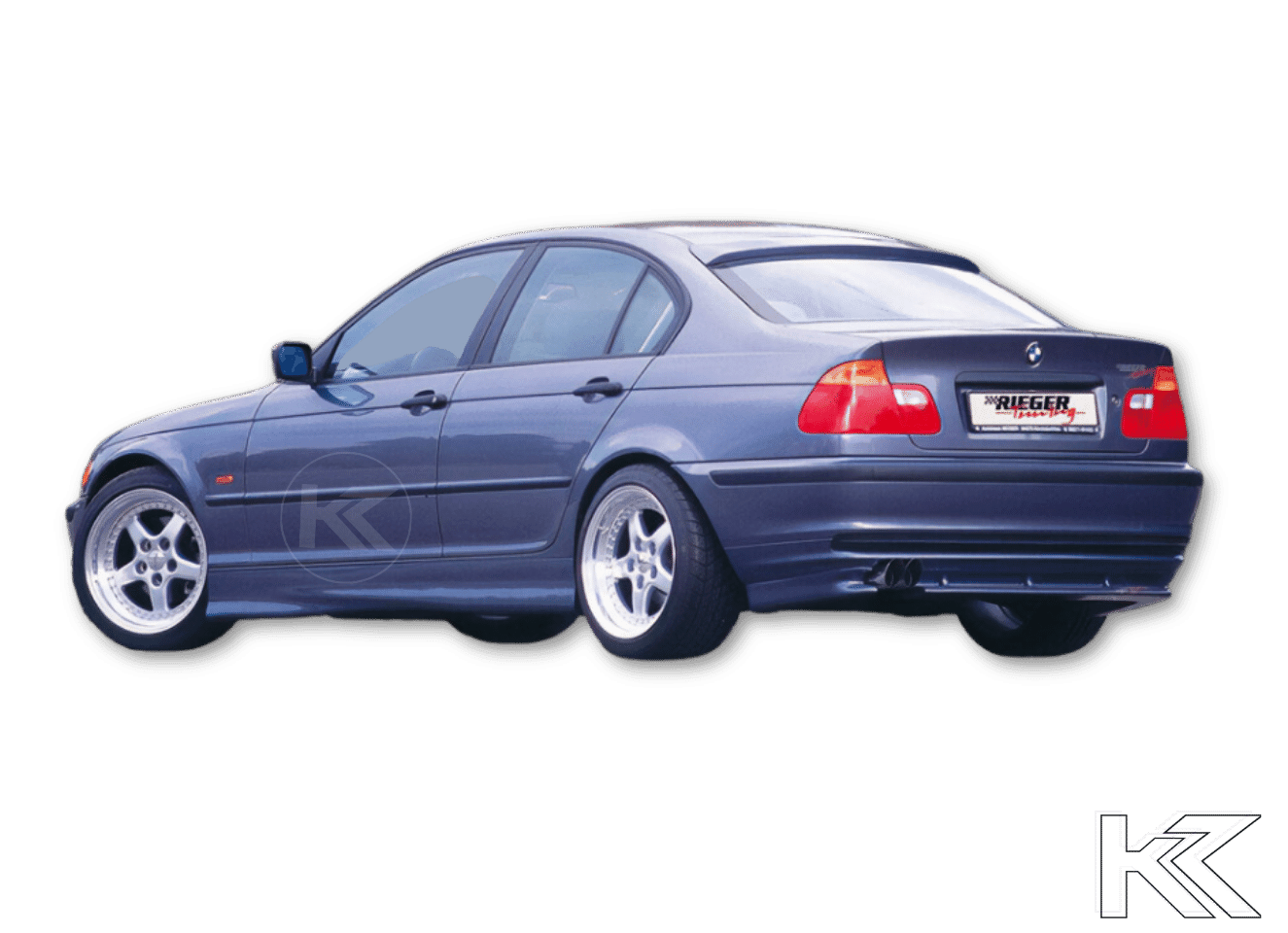 BMW E46 Sedan Rieger Rear Skirt Extension V1 (1998-2001) - K2 Industries