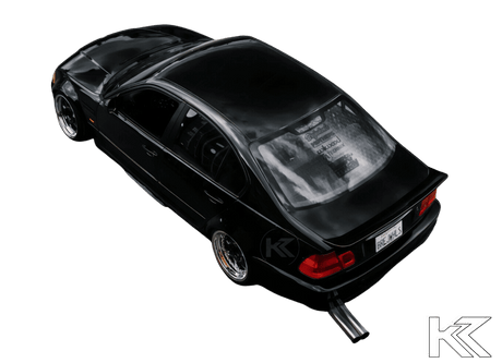 BMW E46 Series 3 Drag Wing Style Trunk Spoiler (1995 - 2005) - K2 Industries