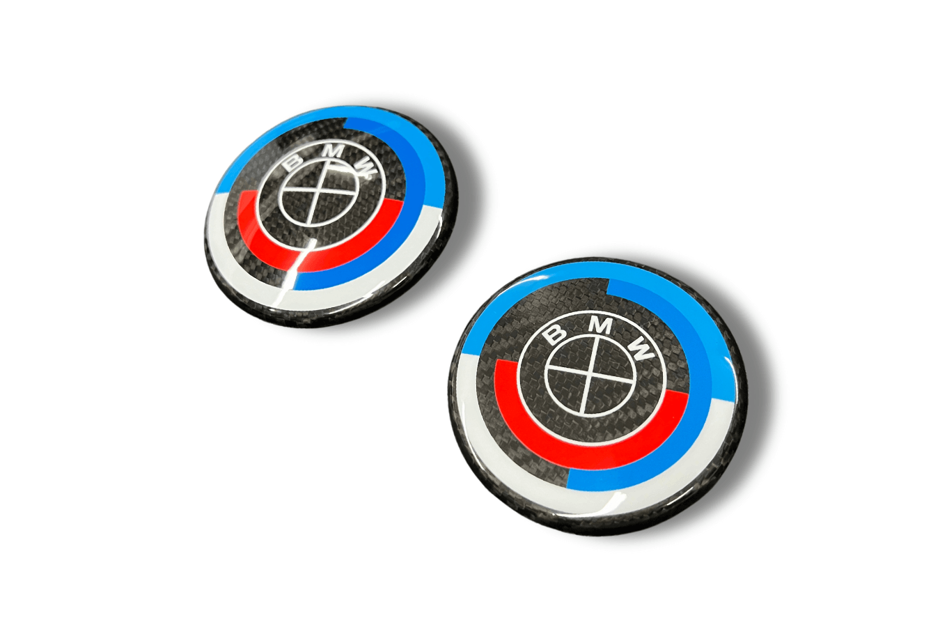 BMW Roundel Emblems - Full Carbon 50th Anniversary Style - K2 Industries