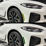 2021-2024 BMW i4 e35 e40 m50 Front Bumper Reflector Pre-Cut Overlay SMOKE BLACKOUT