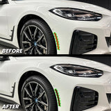 2021-2024 BMW i4 e35 e40 m50 Front Bumper Reflector Pre-Cut Overlay SMOKE BLACKOUT