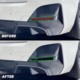 2021-2024 BMW i4 e35 e40 m50 Rear Bumper Reflector Pre-Cut Overlay SMOKE BLACKOUT