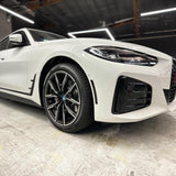 2021-2024 BMW i4 e35 e40 m50 Front Bumper Reflector Pre-Cut Overlay SMOKE BLACKOUT