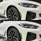 2021-2024 BMW i4 e35 e40 m50 Front Bumper Reflector Pre-Cut Overlay SMOKE BLACKOUT