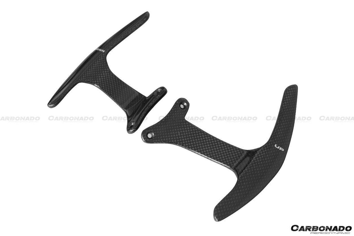 2015-2026 Ferrari Dry Carbon Fiber Paddle Shifters Carbonado (OE) | Fits F8, 488, Pista, 812, GTC4Lusso