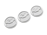 Speedform Lower Door Speaker Trim With 5.0 Logo; Brushed (15-23 Mustang Gt)