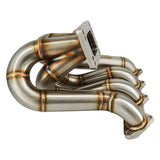 B Series Hood Exit T4 .82 Top Mount Turbo Manifold Kit GSR Si B16 B18 B20 44mm For Civic Si DC2