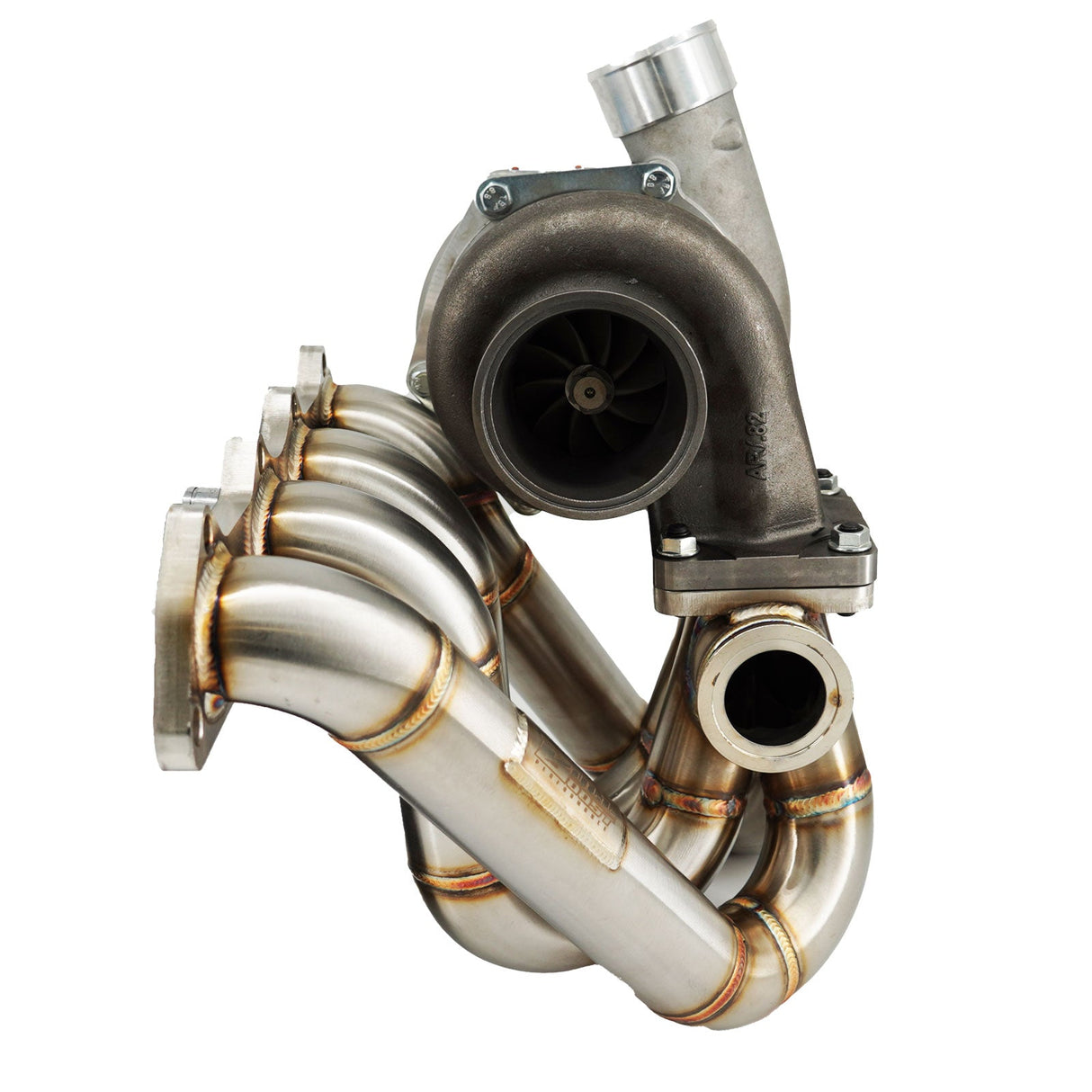 B Series T3 .82 Top Mount Turbo Manifold Kit GSR Si B16 B18 B20 44mm For Civic Si DC2