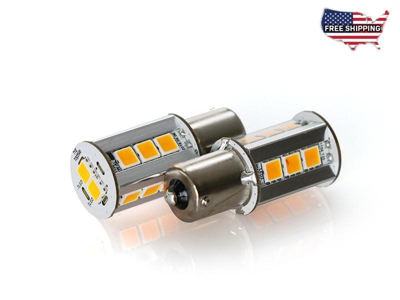 LED Amber Bulb Canbus S25 7507 PY21W Beta X1 Pair