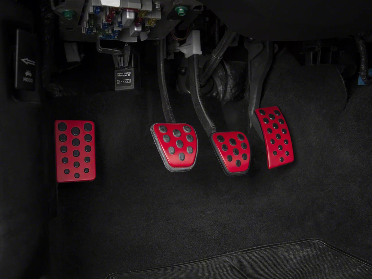 Speedform Modern Billet Bullitt Style Pedal Covers; Red (94-04 Mustang W/ Manual Transmission)