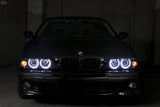 1996-2003 BMW E39 P39 Style Black Headlights with White UHP LED