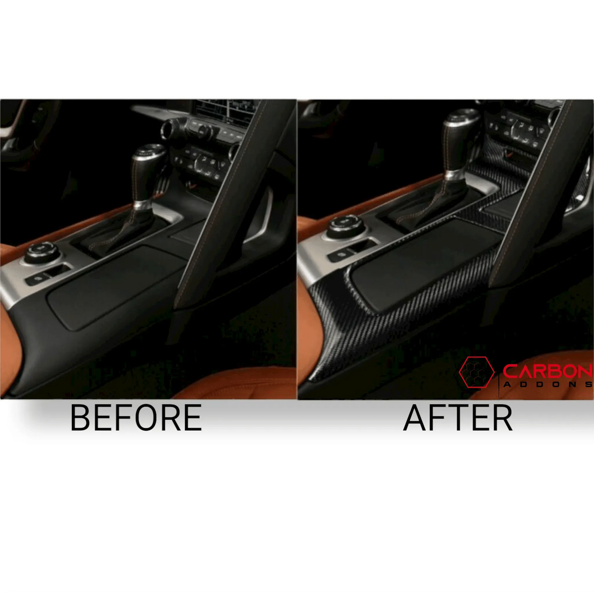 C7 Corvette 2014-2019 Carbon Fiber Center Console Cover