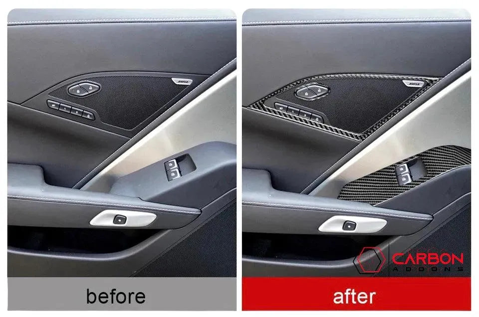 C7 Corvette 2014-2019 Door Panel Trim Carbon Fiber Overlay