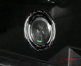 C8 Corvette Real Carbon Fiber Start/Stop Button Surround Trim Cover | Interior Upgrade (2020–2026)