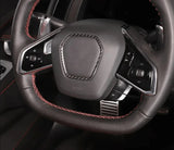 C8 2020+ Corvette Carbon Fiber Steering Wheel Airbag Chrome Trim Delete Cover