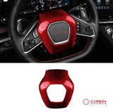 C8 Corvette Real Carbon Fiber Steering Wheel Airbag Cover | Interior Upgrade (2020–2026)
