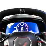 C8 Corvette Real Carbon Fiber Steering Wheel Racing Stripe Covers (2020–2026)