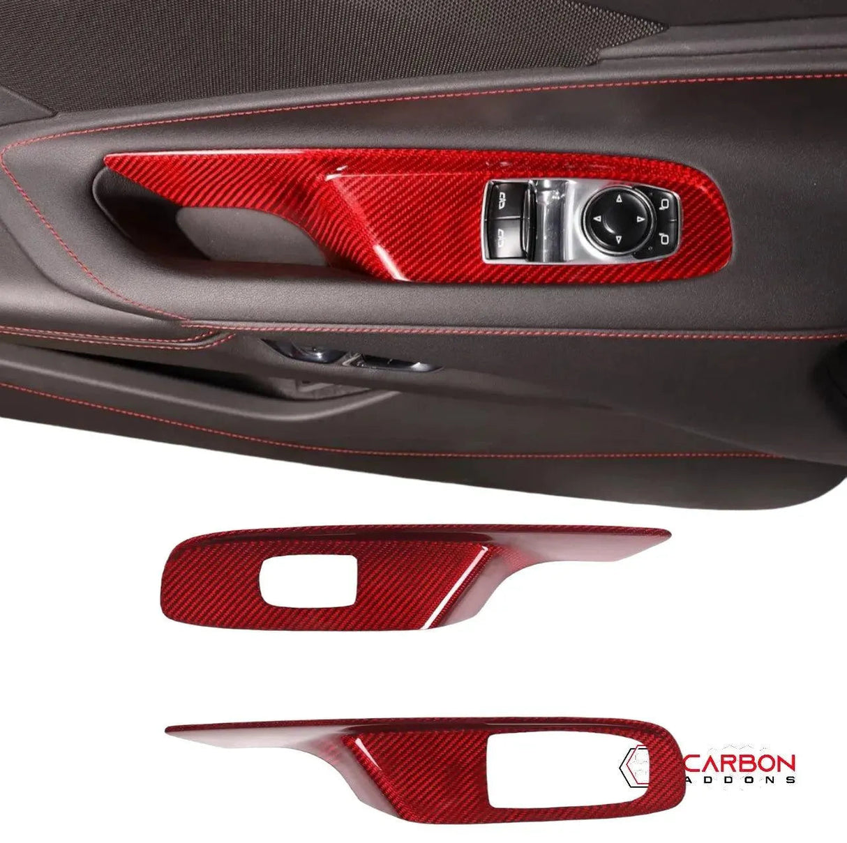 C8 Corvette 2020+ Real Carbon Fiber Window Switch Trim Cover