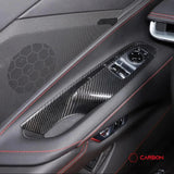 C8 Corvette Real Carbon Fiber Window Switch Trim Covers | Interior Overlay (2020–2026)