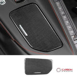 C8 Corvette Real Carbon Fiber Center Console Cup Holder Lid Cover | Interior Overlay (2020–2025)